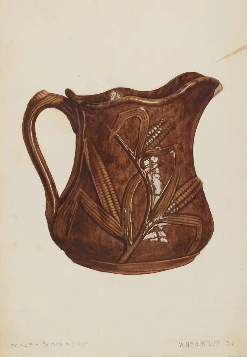 Pitcher by Wilford H. Shurtliff, index of american design, 1937