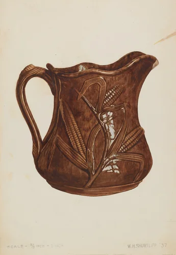 Pitcher by Wilford H. Shurtliff, index of american design, 1937