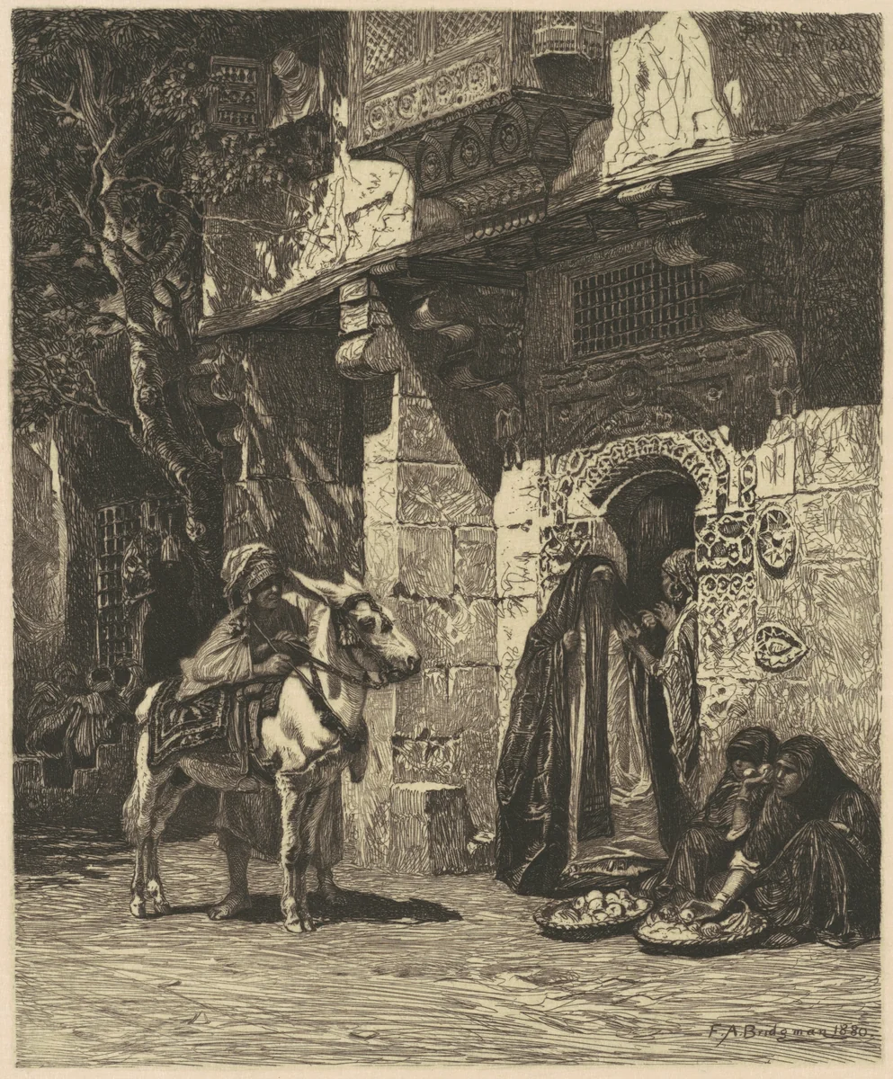 A Lady of Cairo Visiting by James David Smillie
Frederic Arthur Bridgman, print, 1881