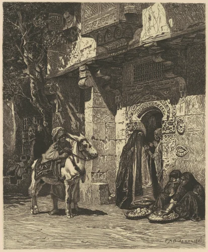 A Lady of Cairo Visiting by James David Smillie
Frederic Arthur Bridgman, print, 1881