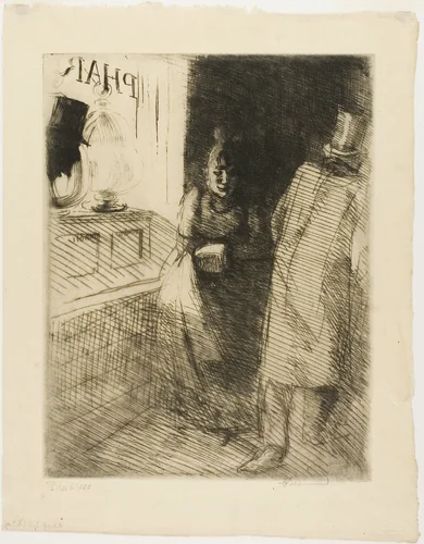 Prostitution, plate ten from Woman by Albert Besnard, print, 1886