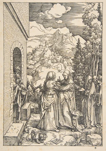 The Visitation, from "The Life of the Virgin" by Albrecht Dürer, print, 1503-1504