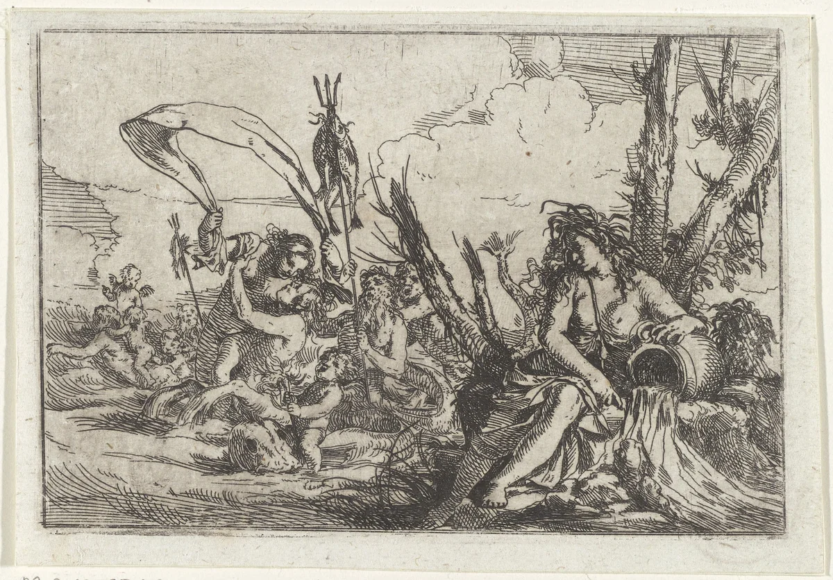 Water by Giulio Carpioni, print, 1623-1679