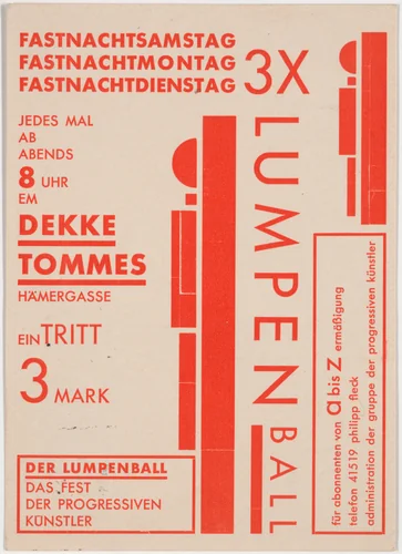 3x Lumpenball by Franz Wilhelm Seiwert, design, 1931