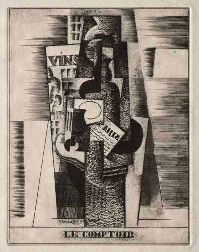 The Bar by Louis Marcoussis, print, 1920