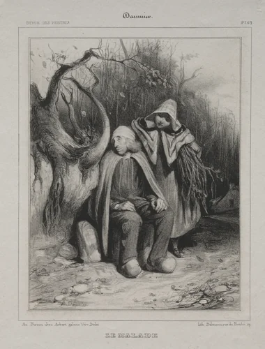 The Invalid by Honoré Daumier, print, 1835
