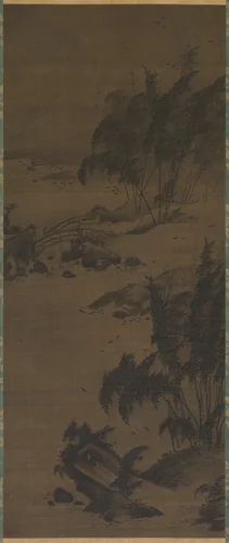 Bamboo in Wind by Genga, painting, 1500-1550