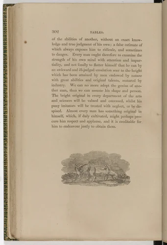 Tailpiece (page 302) from The Fables of Aesop by Thomas Bewick, illustrated book, 1818