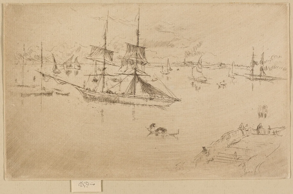 Lagoon--Noon by James McNeill Whistler, print, 1879-1880