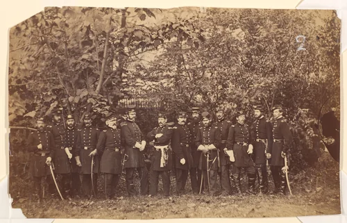 General McClellan and Staff by Alexander Gardner, photograph, 1858-1868