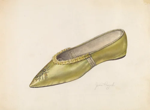 Woman's Slipper by Jean Peszel, index of american design, 1935-1942