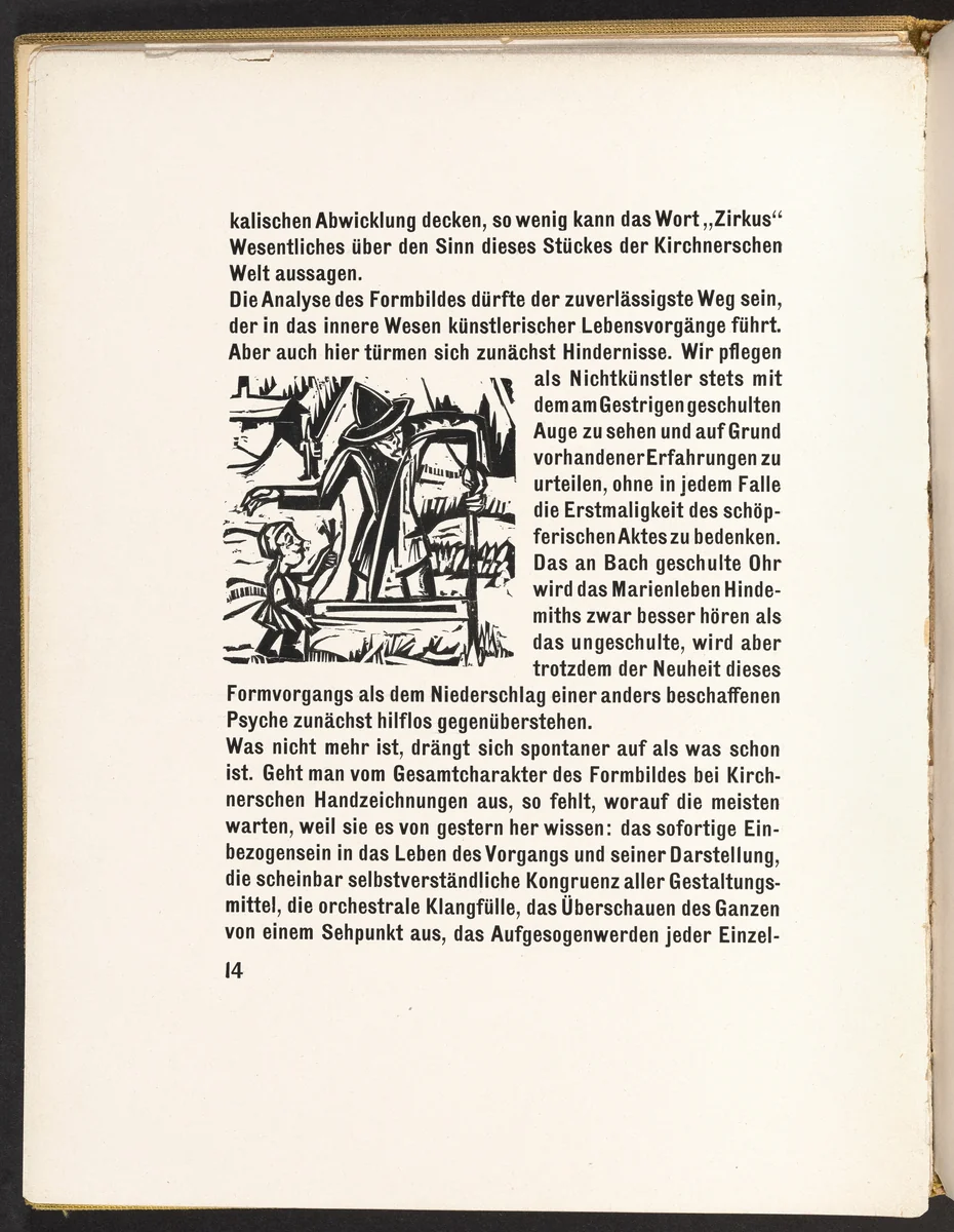 In-text plate from Kirchner Zeichnungen (Kirchner Drawings) by Ernst Ludwig Kirchner, volume, 1925