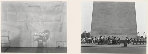 Details at the Foot of the Washington Monument by Robert Cumming, photograph, 1975
