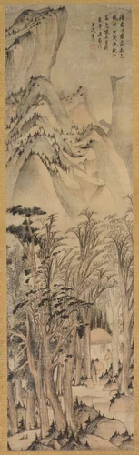 Solitary Colors of the Autumn Woods by Wang Jianzhang, painting, 1628-1644