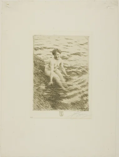 Wet by Anders Zorn, print, 1911