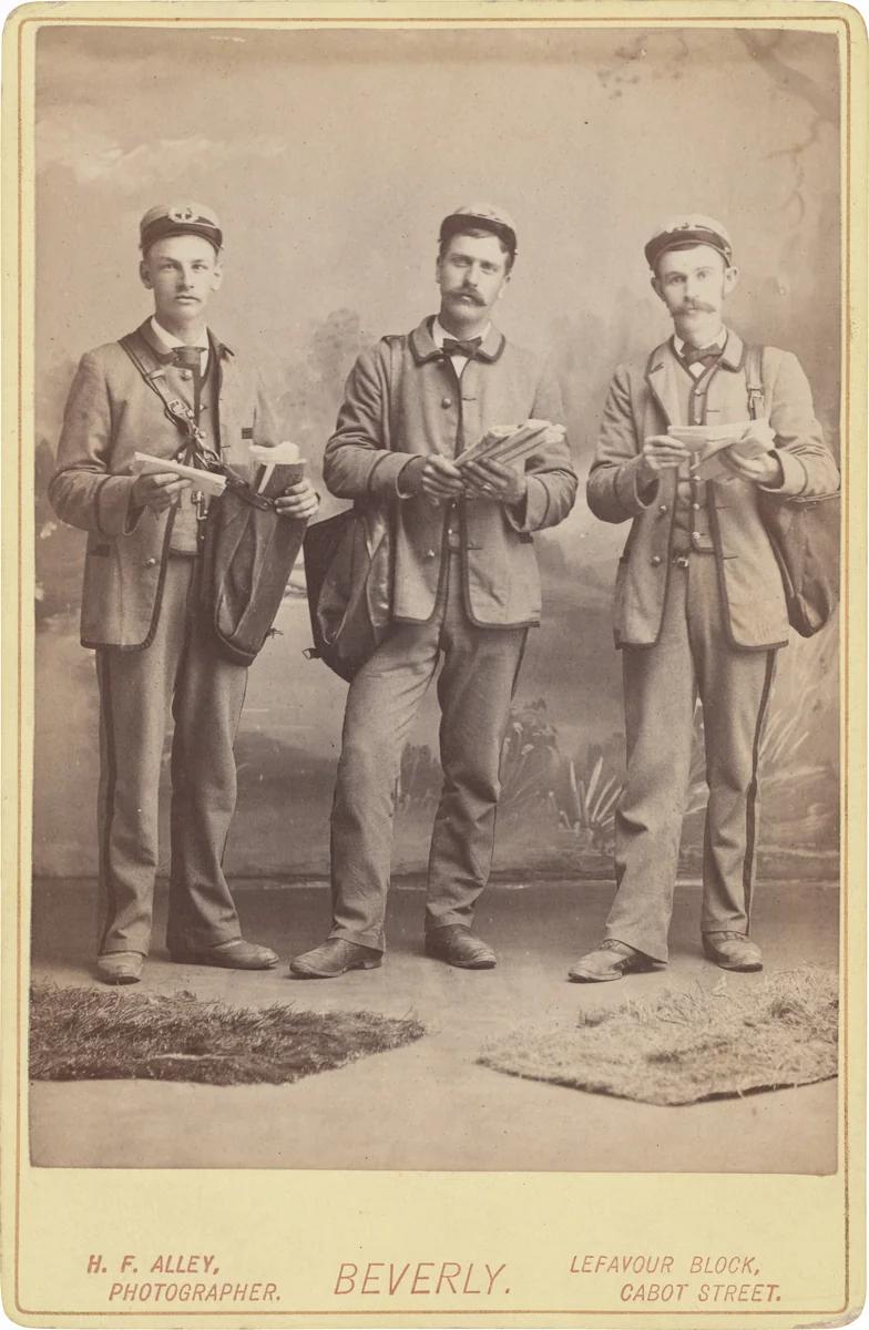 Portrait of Mailmen by Hiram F. Alley, photograph, 1885-1899