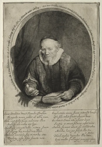 Jan Cornelis Sylvius, Preacher by Rembrandt van Rijn, print, 1646