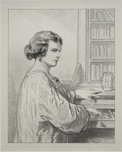 Par-ci, par-lá: The Boudoir key opens many secrets by Paul Gavarni, print, 1854-1856