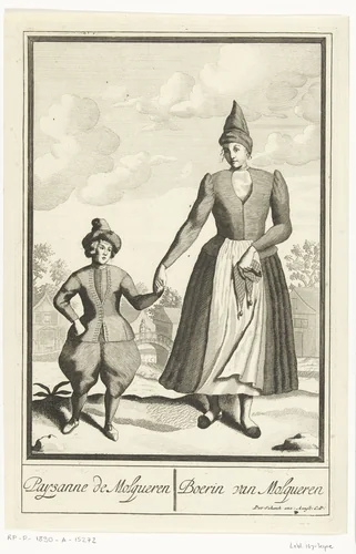 Boerin uit Molkwerum by anonymous, print, 1689-1713