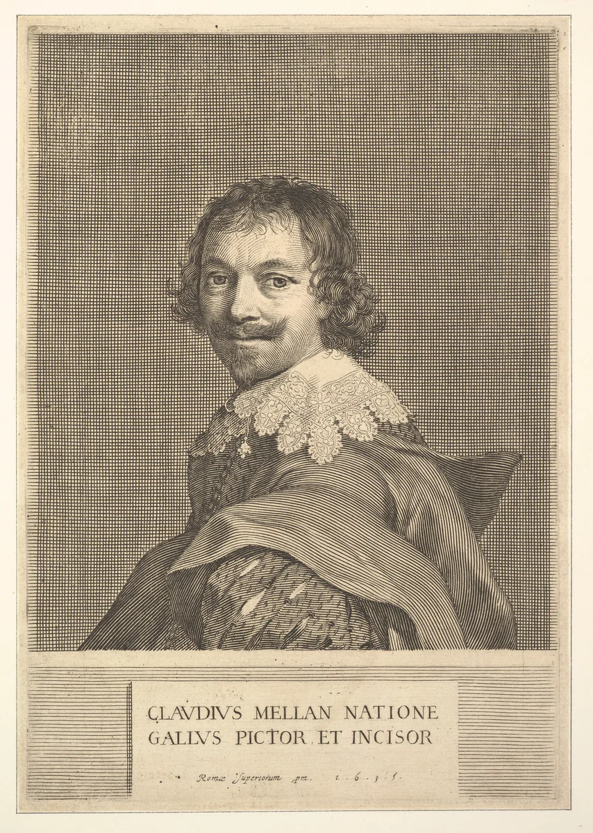 Claude Mellan: Self Portrait by Claude Mellan, print, 1635