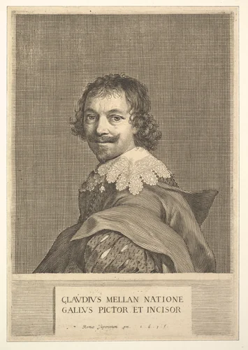 Claude Mellan: Self Portrait by Claude Mellan, print, 1635