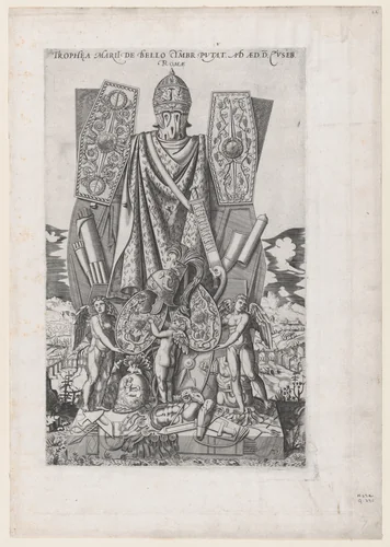 Trophies of Marius, from "Speculum Romanae Magnificentiae" by anonymous, print, 1530-1580