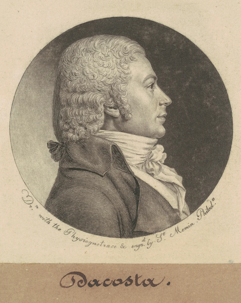 Dacosta by Charles B. J. Févret de Saint-Mémin, print, 1798