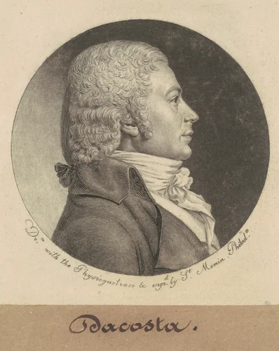 Dacosta by Charles B. J. Févret de Saint-Mémin, print, 1798