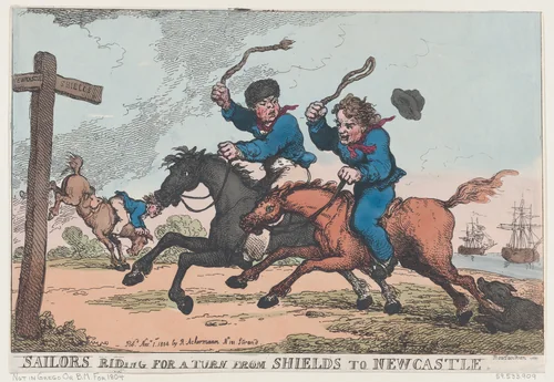 Sailors Riding For A Turn From Shields to Newcastle by Thomas Rowlandson, print, 1804