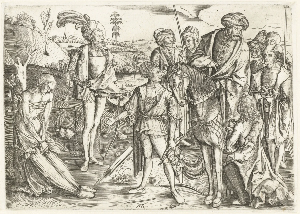 De erfstrijd van de drie koningszonen by Unknown, print, 1500-1503