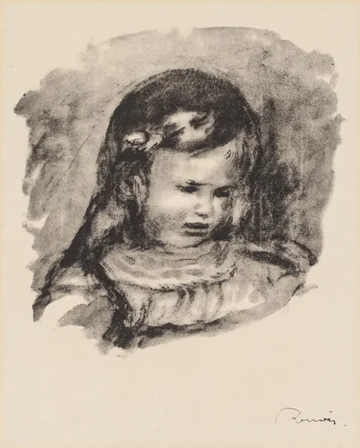 Claude Renoir, the Head Lowered (Claude Renoir, la tête baissée) by Pierre-Auguste Renoir, print, 1899-1909