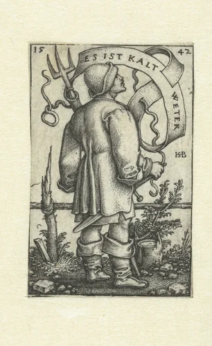 Boer kijkt naar het weer by Unknown, print, 1542