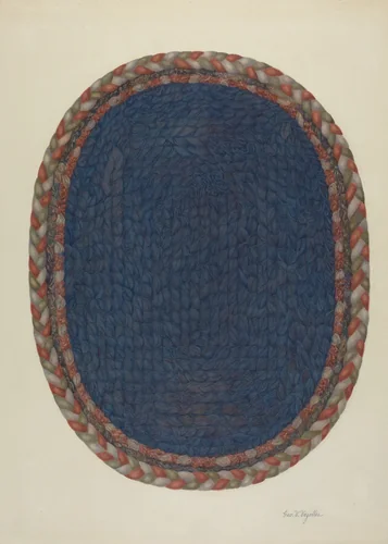 Shaker Rug by George V Vezolles, index of american design, 1941