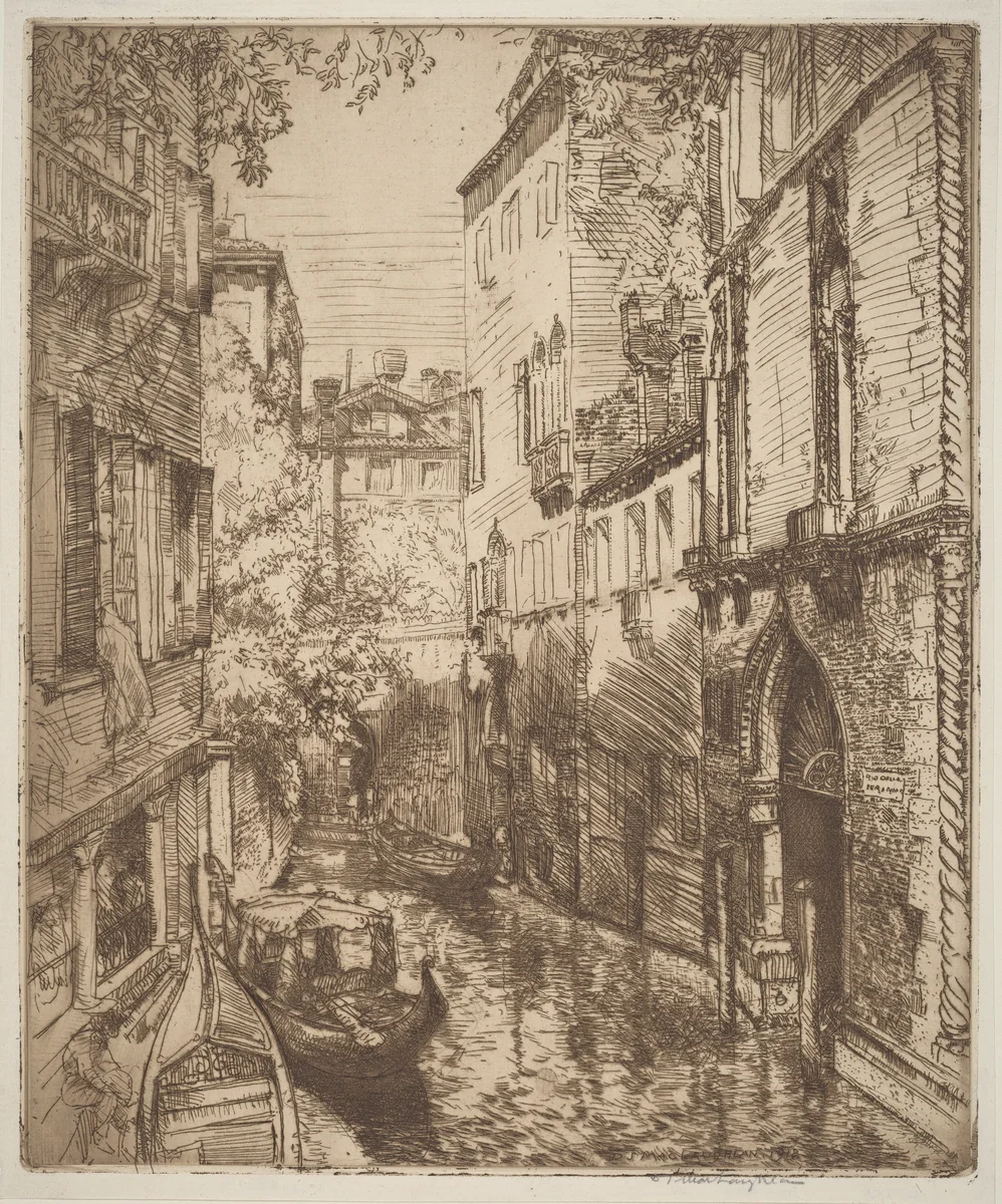 Rio delle Verona, Venice by Donald Shaw MacLaughlan, print, 1912