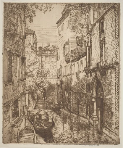 Rio delle Verona, Venice by Donald Shaw MacLaughlan, print, 1912