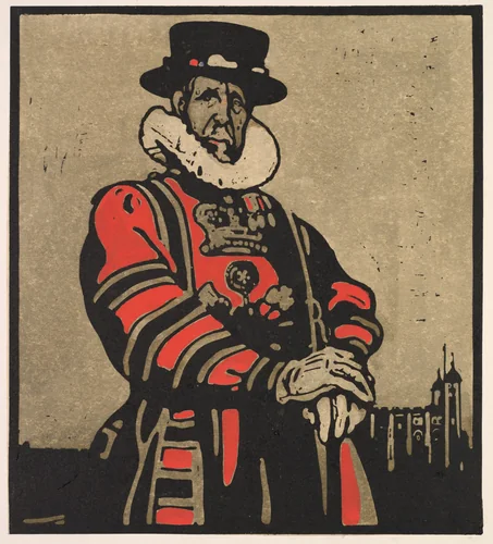 London Types: Beef-eater by William Nicholson, print, 1898