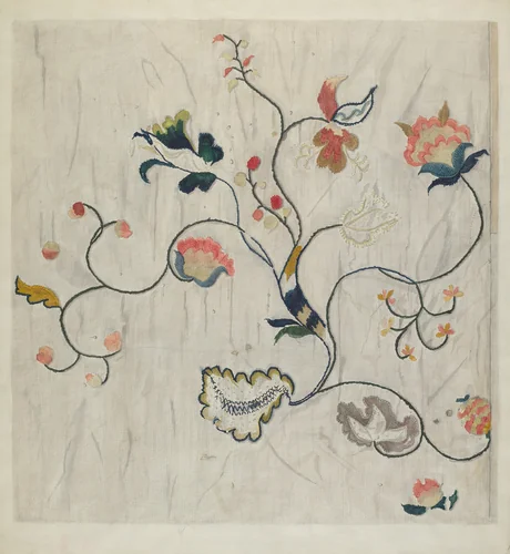 Bedspread (Detail) by Mildred E. Bent, index of american design, 1938