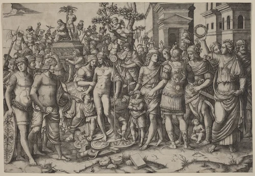 Triumph by Marcantonio Raimondi, print, 1480-1534