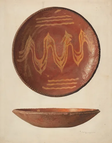 Pie Plate by Carl Buergerniss, index of american design, 1938