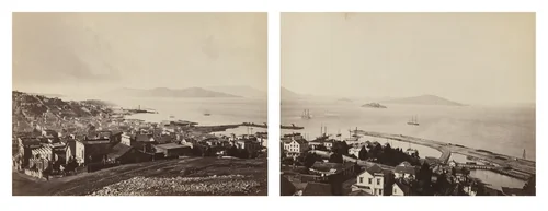 San Francisco from Telegraph Hill: The Golden Gate and Alcatraz and the Bay by Carleton E. Watkins, photograph, 1875