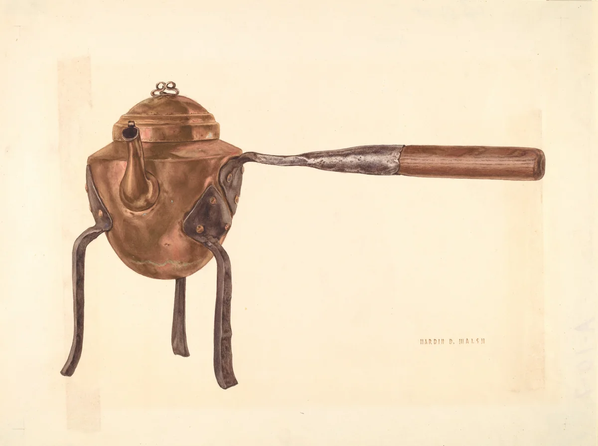 Bishop Hill: Coffee Pot by Hardin Walsh, index of american design, 1938
