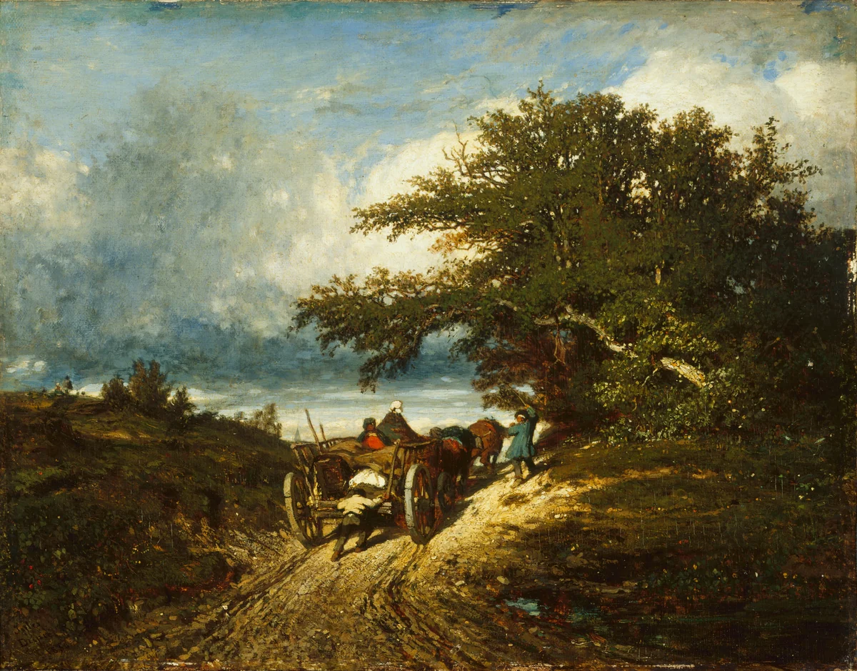 On the Road by Jules Dupré, painting, 1856