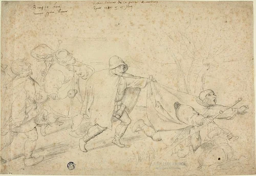 The Parable of the Blind by Andreas de la Prieur de Cambray, drawing, 1589