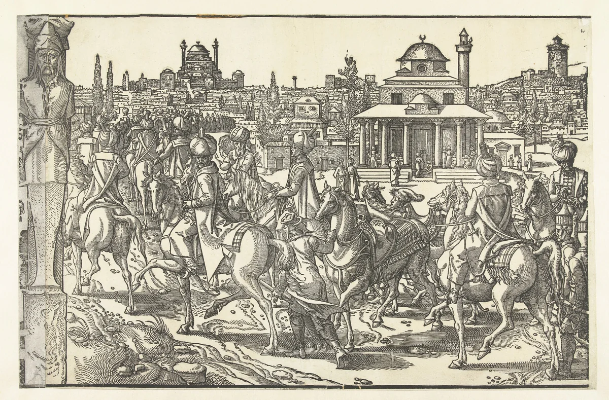 Optocht van Süleyman I by Pieter Coecke van Aelst, print, 1553