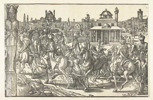 Optocht van Süleyman I by Pieter Coecke van Aelst, print, 1553