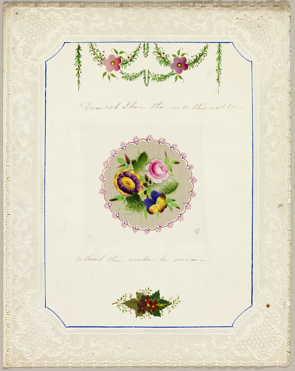 Dearest I Love Thee (valentine) by Unknown Artist, other, 1840-1850