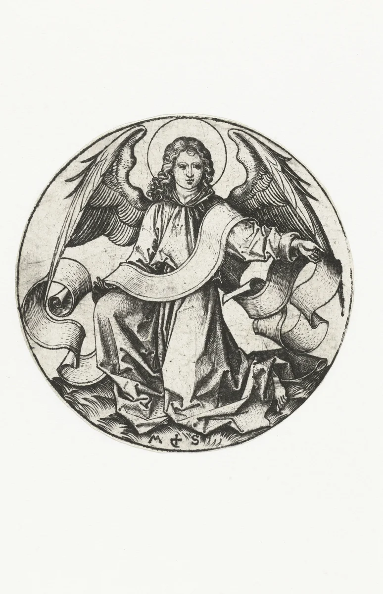 Symbolen van de vier evangelisten by Unknown, print, 1470-1491