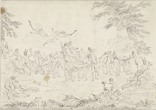 Triomf van Bacchus en Ariadne by Gerard Melder, print, 1725