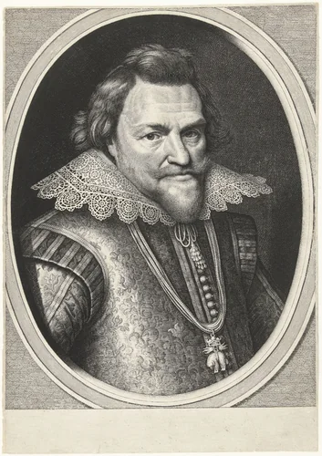 Portret van Filips Willem, prins van Oranje by Willem Jacobsz Delff, print, 1628