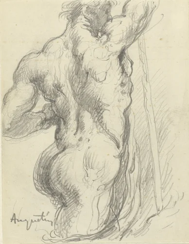Torso van atleet (Hercules?) by Louis Anquetin, drawing, 1871-1932